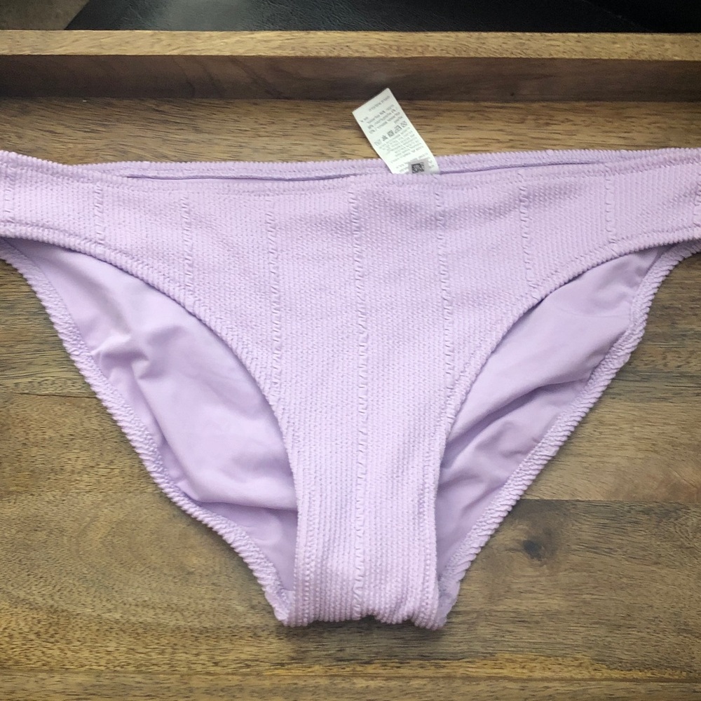 aerie Light Purple Ribbed Bikini Bottoms